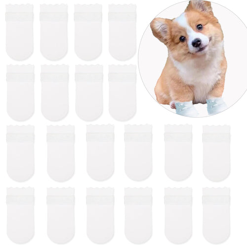 20pcs Disposable Dog Shoes for Large Dogs Dog Paw Protectors Dog Booties for Large Dog (L)