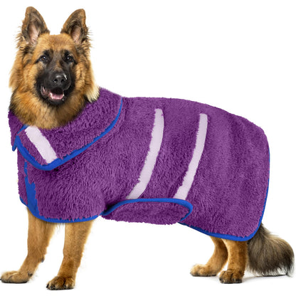 Dog Bathrobe Super Soft Dog Robe Quick Drying Dog Towels for Drying Dogs Large Adjustable Dog Robes for After Bath Dog Clothes and Dog Dryer XXL