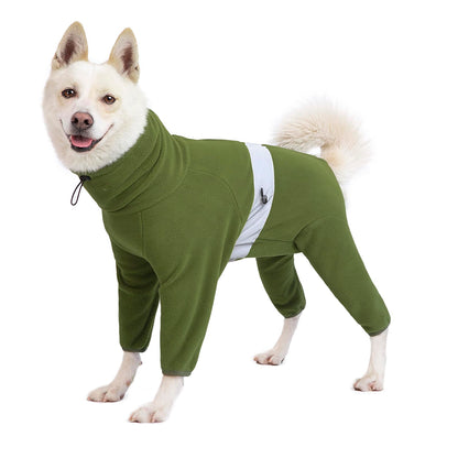 Dog Winter Coats for Medium Large Dogs Warm Polar Fleece Dog Jacket Winter Dog Clothes Pullover Cold Weather Dog Jumpsuit Onesie Dog Snow Jacket Dog Apparel Outfit